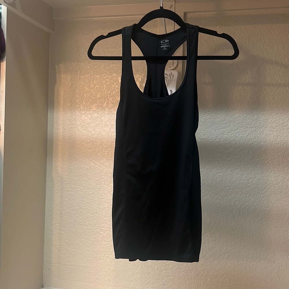 XS black running tank top